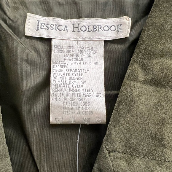 NWT Jessica Holbrook green suede jacket - Picture 5 of 5